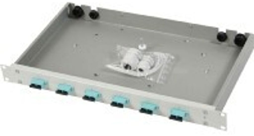 Telegärtner Spleißbox mit Kupplungen 6xSCD PhBz türkis1HE TNSB-B (H02030A0652)