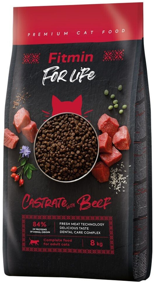Fitmin For Life Castrate croquettes pour chat bœuf (8 kg)