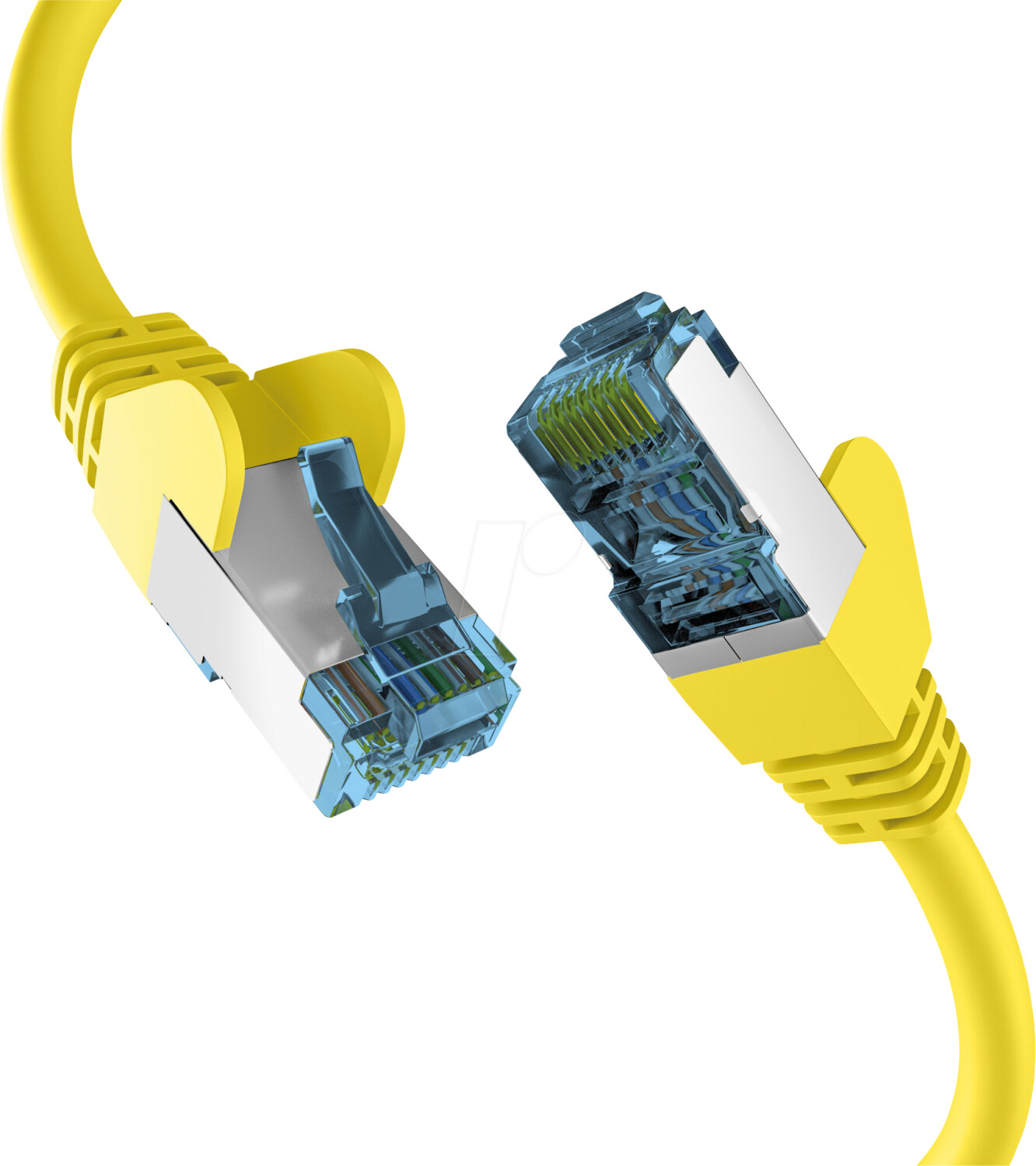 Patchkabel Rj45 EFB-Elektronik RJ45 Patchkabel Cat.7 GELB 25m S/FTP PIMF LAN DSL ...