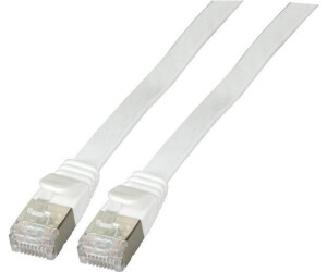 EFB-Elektronik RJ45 Flachpatchkabel Cat.6A U/FTP PVC weiß 0,5m (K5545WS.0,5)