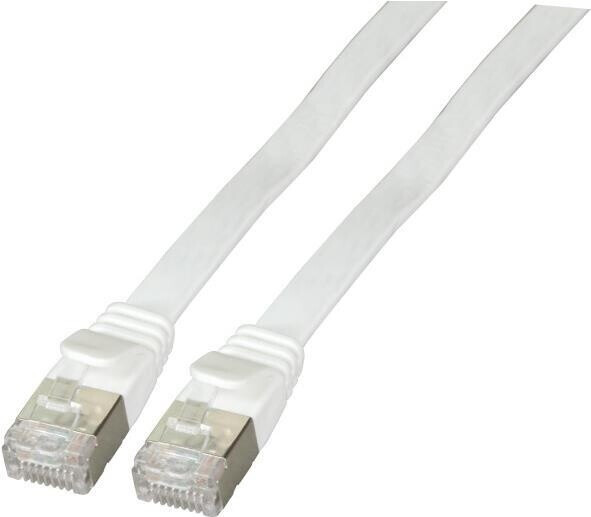 EFB-Elektronik RJ45 Flachpatchkabel Cat.6A U/FTP PVC weiß 0,5m (K5545WS.0,5)