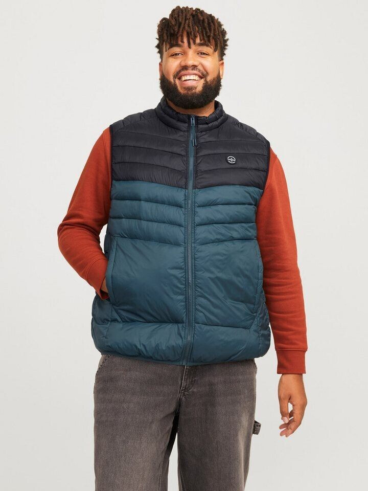 Jack & Jones Sprint Plus Size Vest (12263997) magical forest/detail black blocking