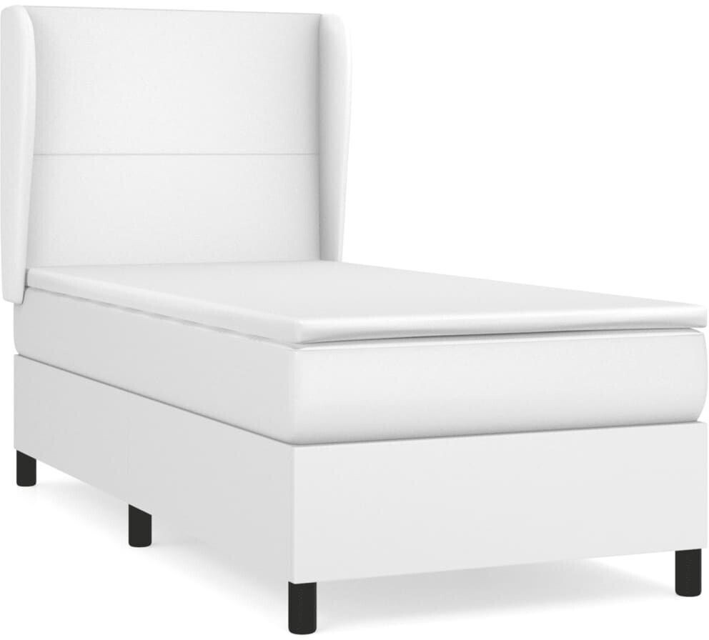 vidaXL Box spring bed with mattress 90x200cm artificial leather (3128890)