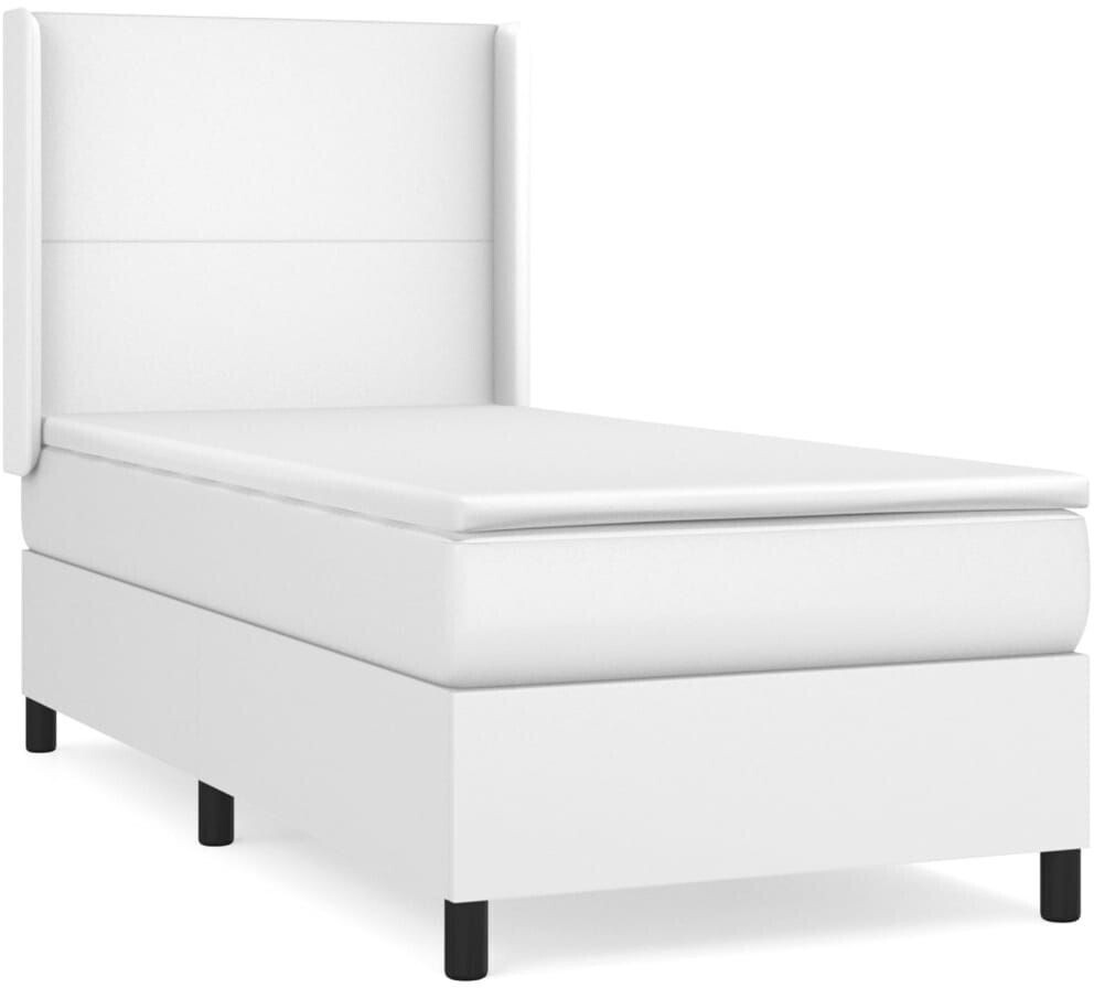 vidaXL Box spring bed with mattress 90x200cm artificial leather (3132358)