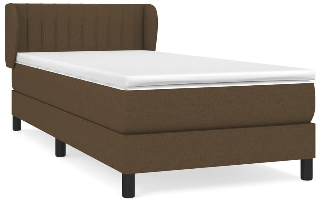 vidaXL Box spring bed with mattress 90x200cm fabric (3126376)