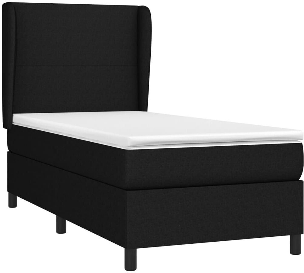 vidaXL Box spring bed with mattress 90x200cm fabric (3127775)