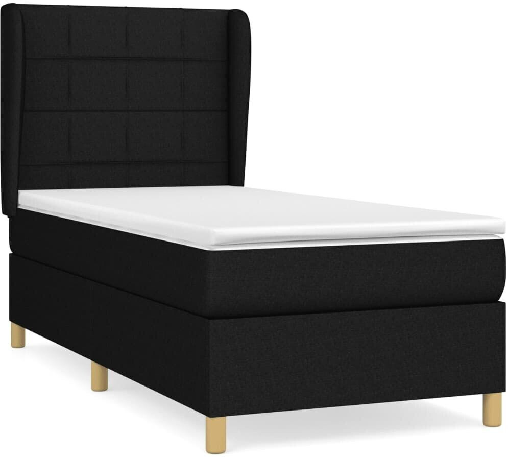 vidaXL Box spring bed with mattress 90x200cm fabric (3128495)