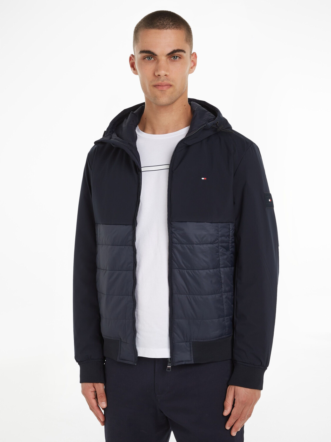 Tommy hilfiger mixed media hooded 2025