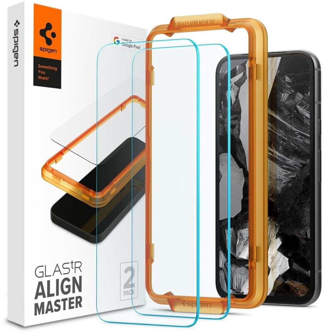 Spigen Glass tR AlignMaster 2 Pack (Google Pixel 8a)