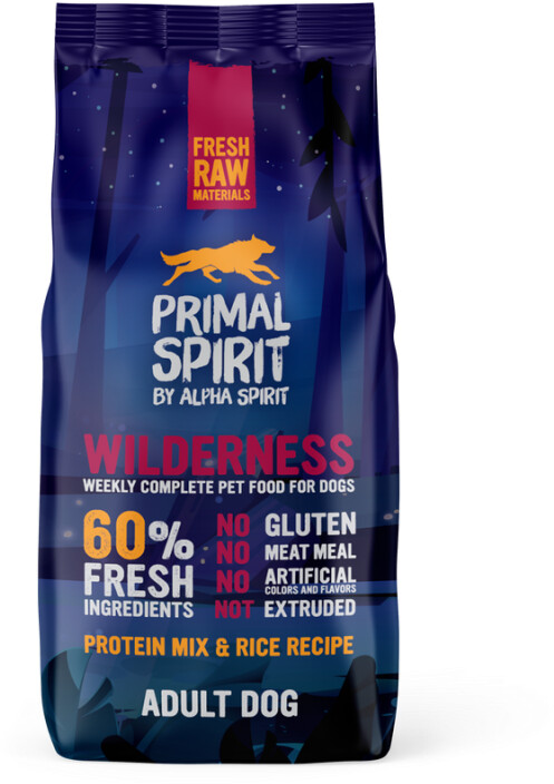 Alpha Spirit Primal 60% Wilderness Adult Dog Food 12 kg