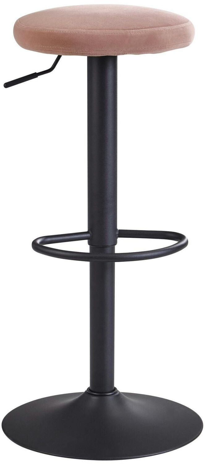 Finebuy Bar stool velvet/metal bistro stool swivel - pink (FB23314)
