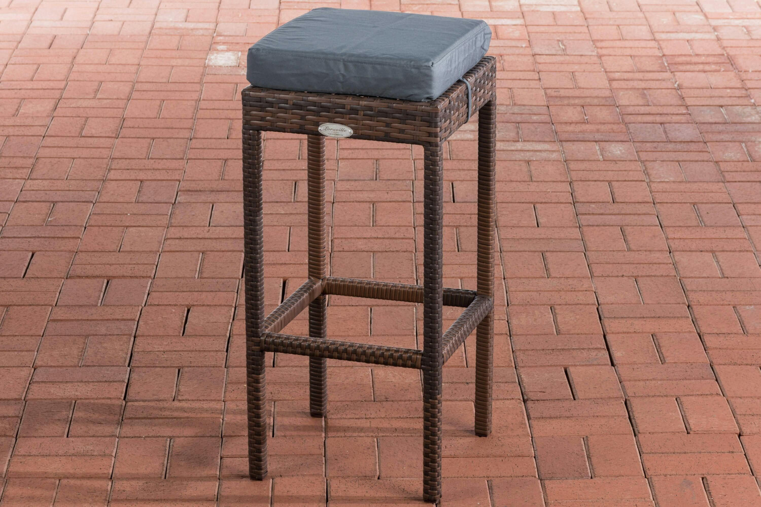 CLP Bar stool Alia iron gray mottled brown (309773)