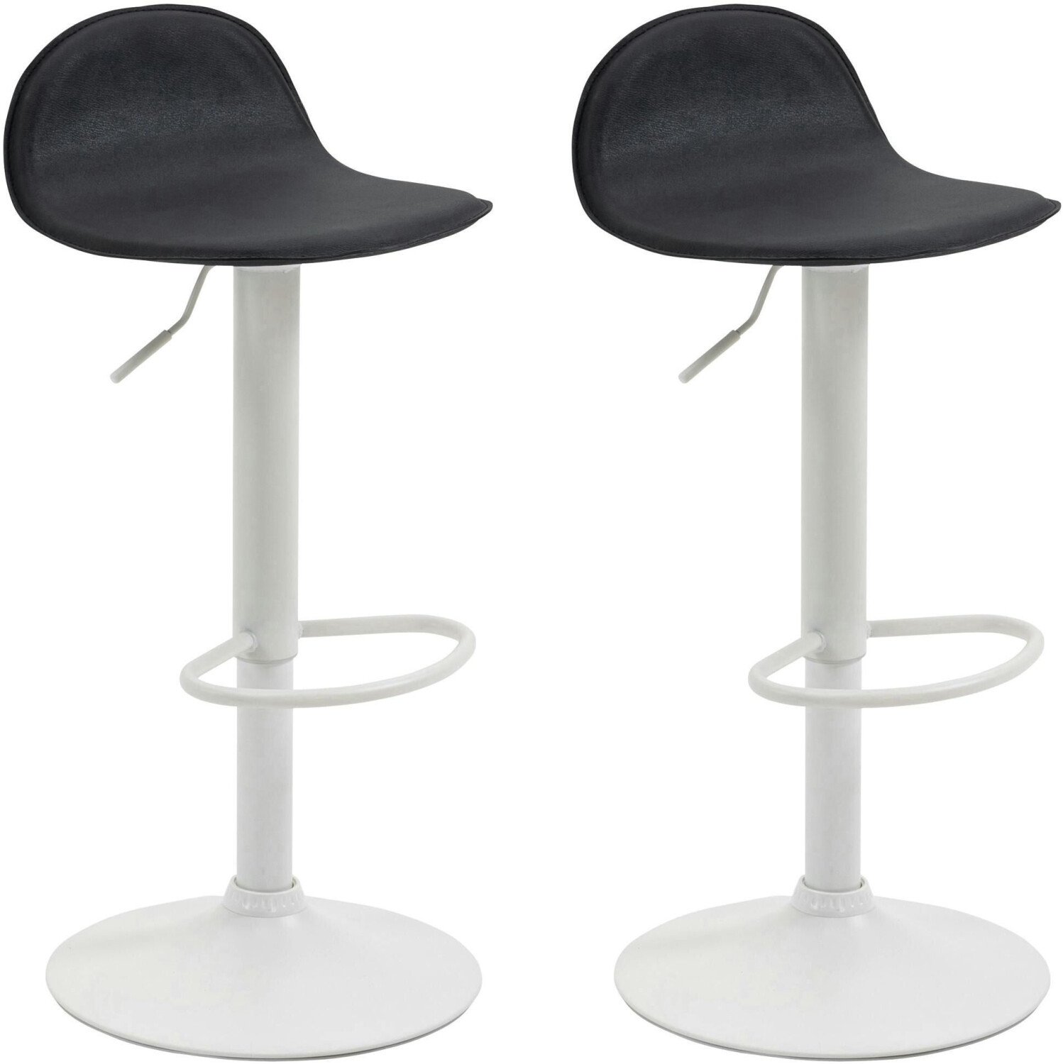 CLP Set of 2 bar stools Lana V2 white black (319857)
