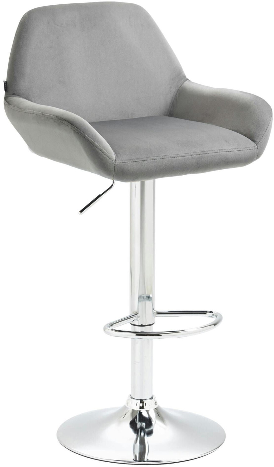 CLP Bar stool Braga velvet chrome gray (320893)