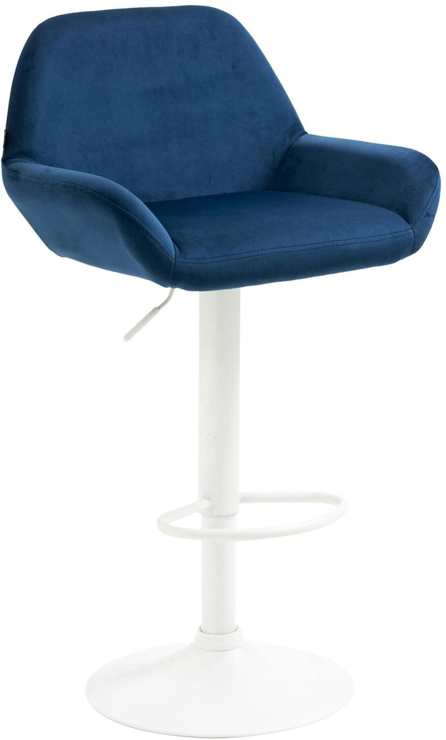 CLP Bar stool Braga velvet white blue (320906)