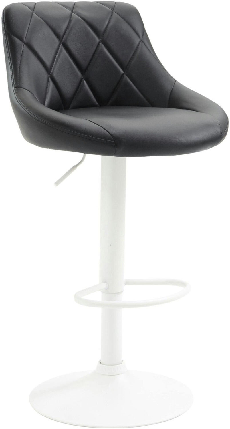 CLP Bar stool Lazio artificial leather white black (321770)