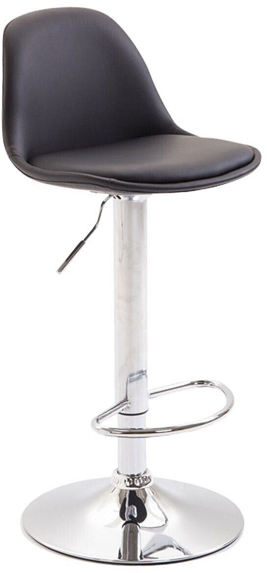 CLP Bar stool Kiel fully upholstered faux leather chrome black (102496001)