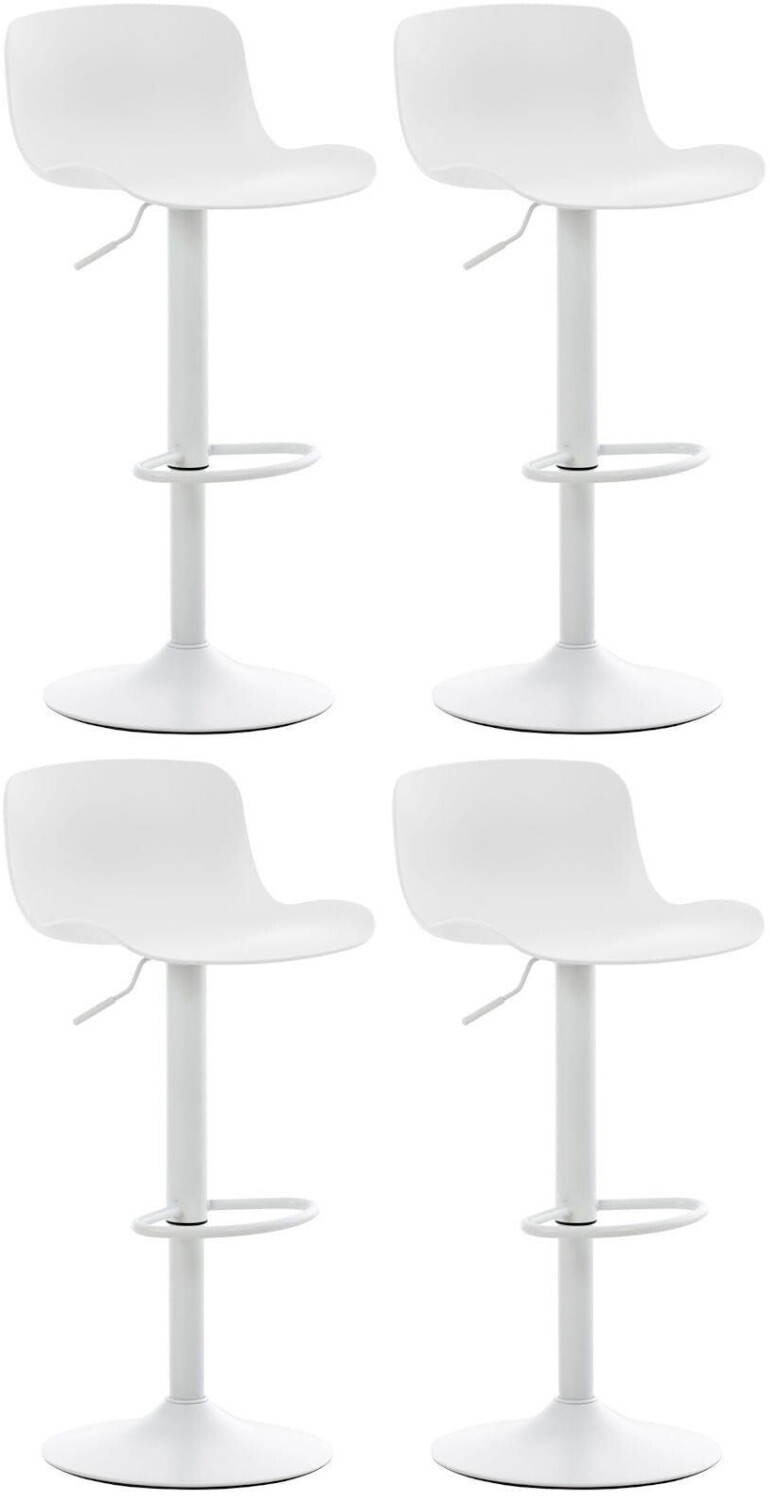 CLP Set of 4 bar stools Almada white (322748)