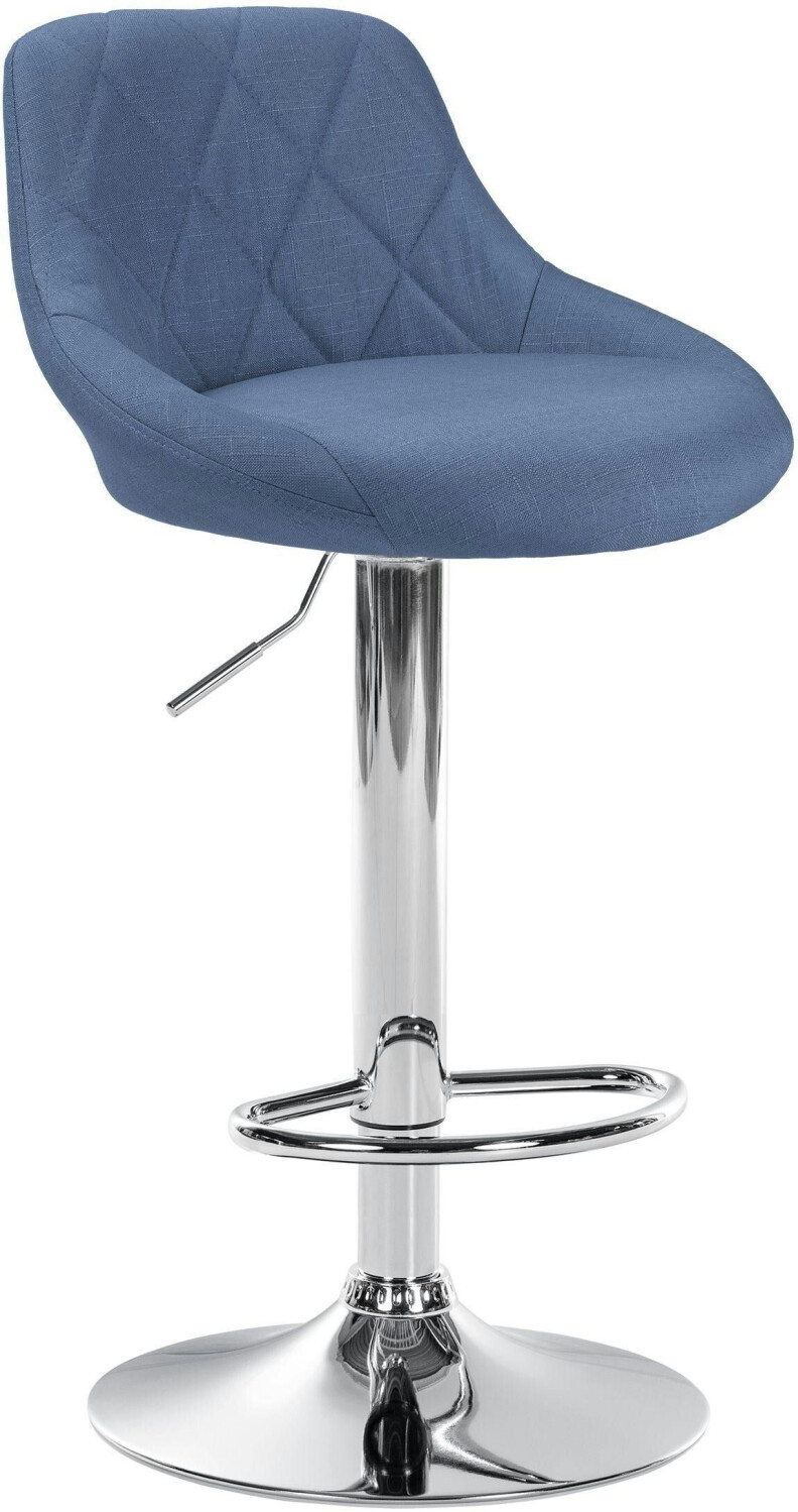 CLP Bar stool Lazio fabric chrome blue (102682210)