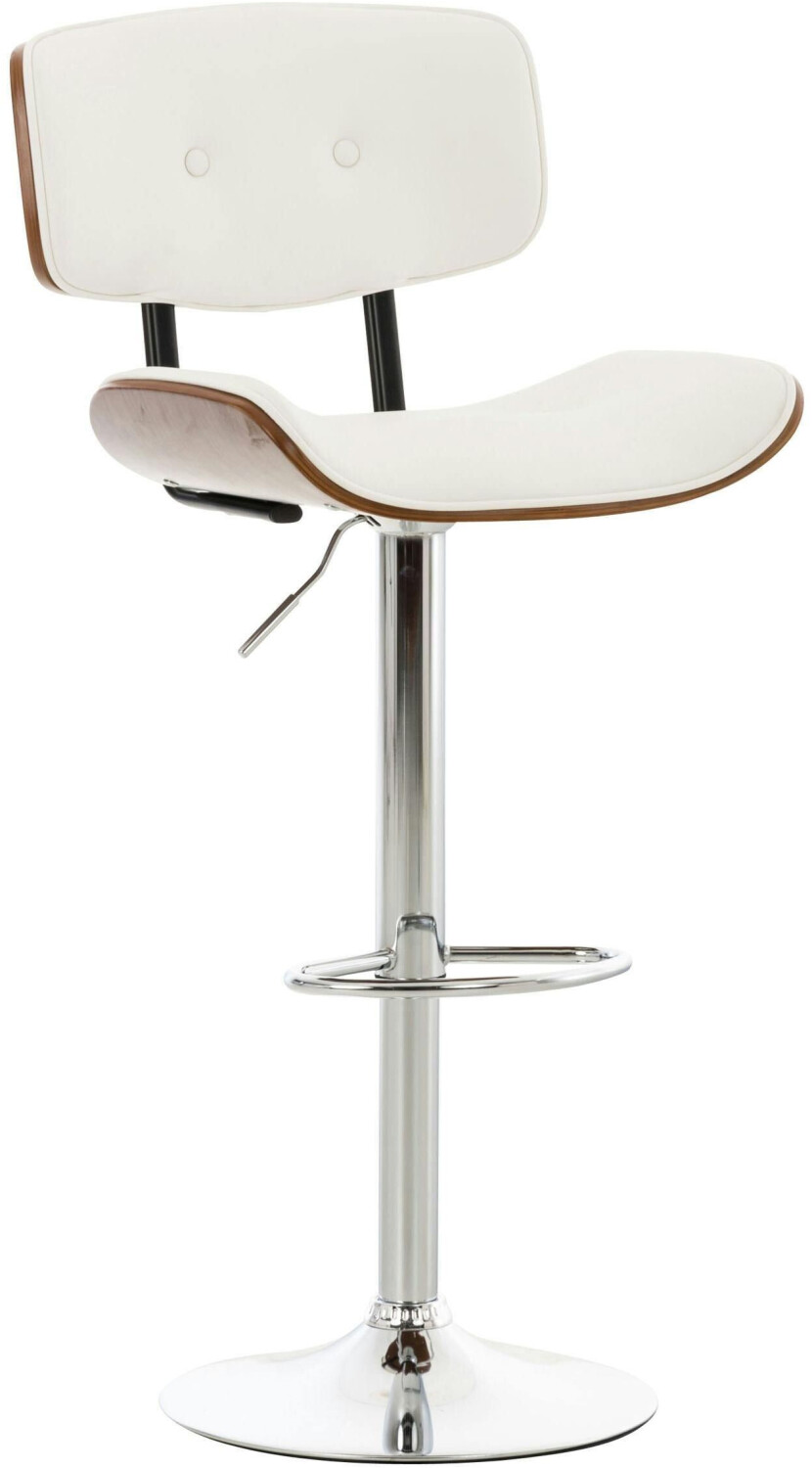 CLP Bar stool Sarnia faux leather walnut/white (309555)