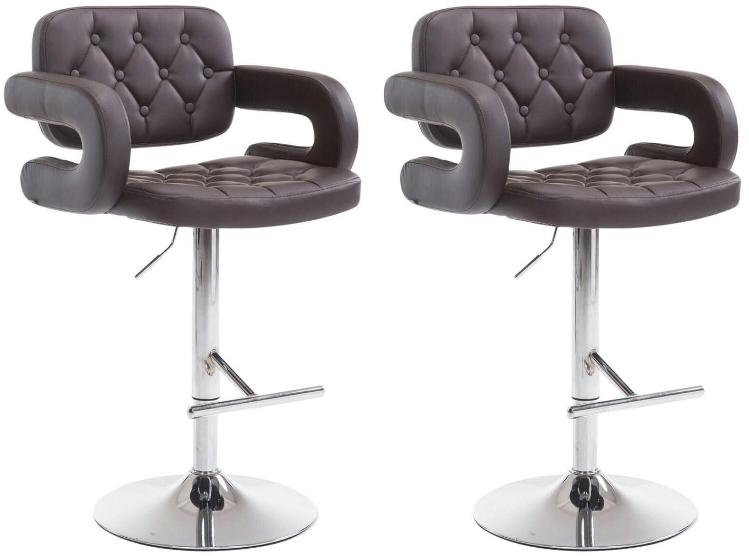 CLP Set of 2 bar stools Dublin brown (312940)