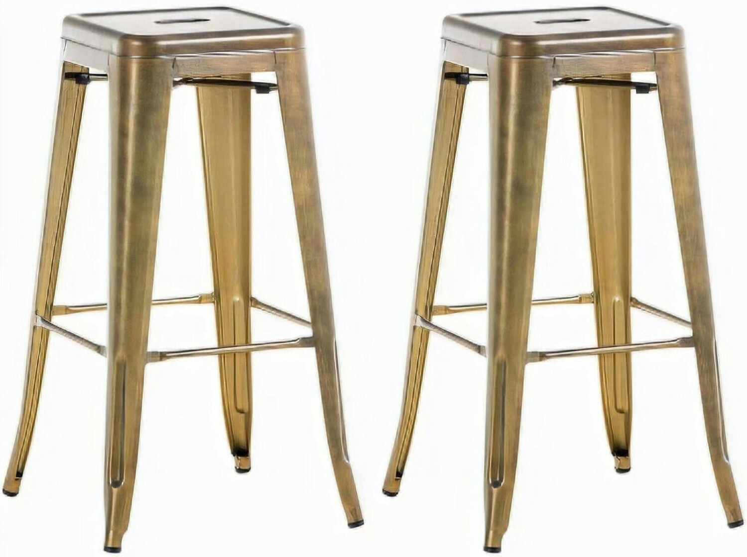 CLP Set of 2 bar stools Joshua gold (307606)