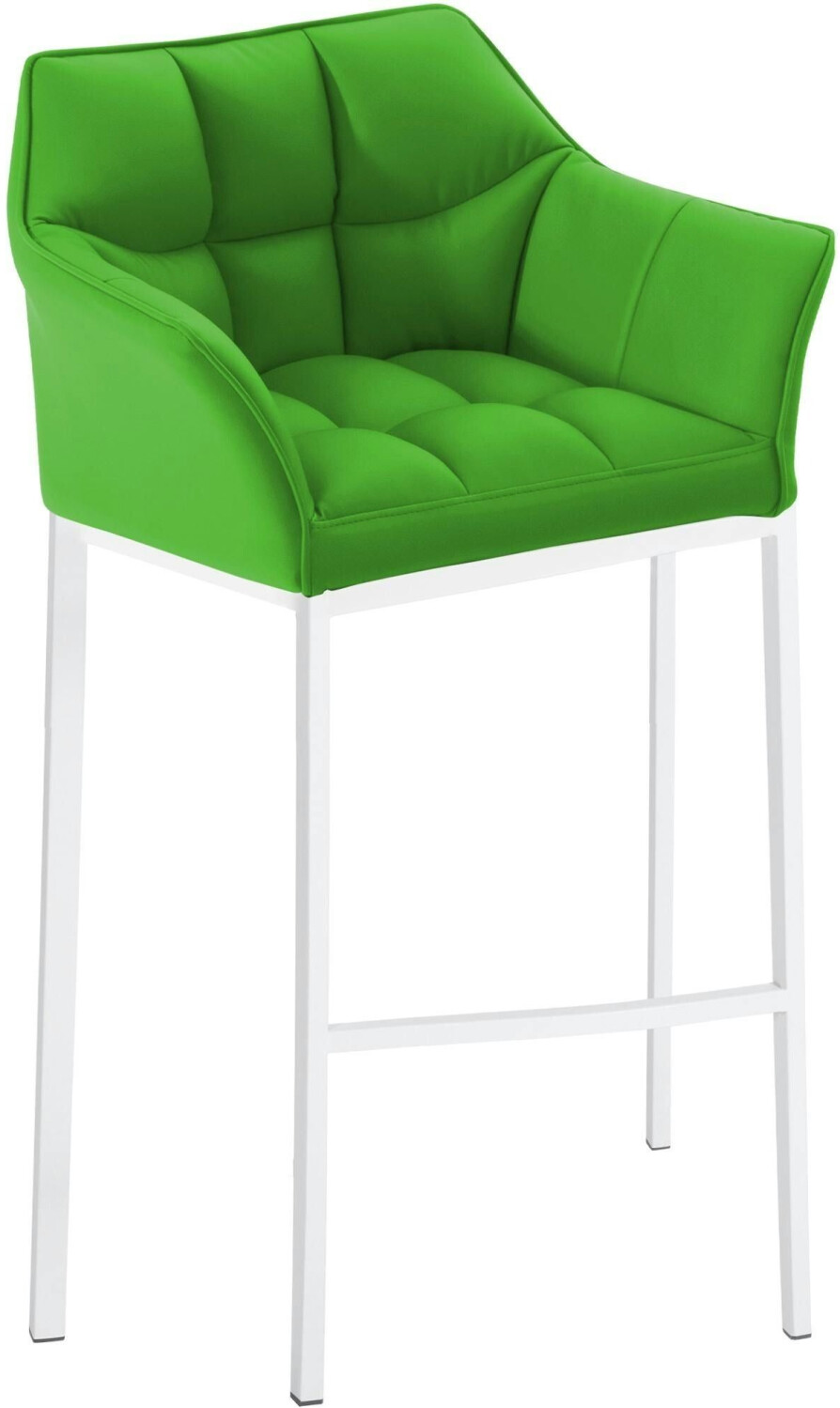 CLP Bar stool Damaso with 4-foot frame white green (301782)