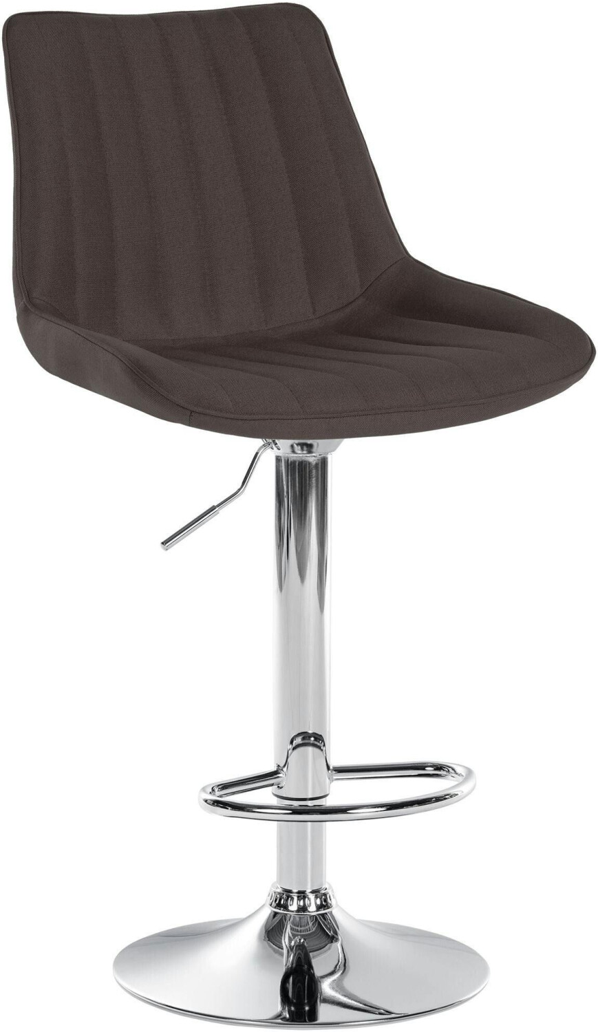 CLP Bar stool Toni fabric chrome taupe (321545)