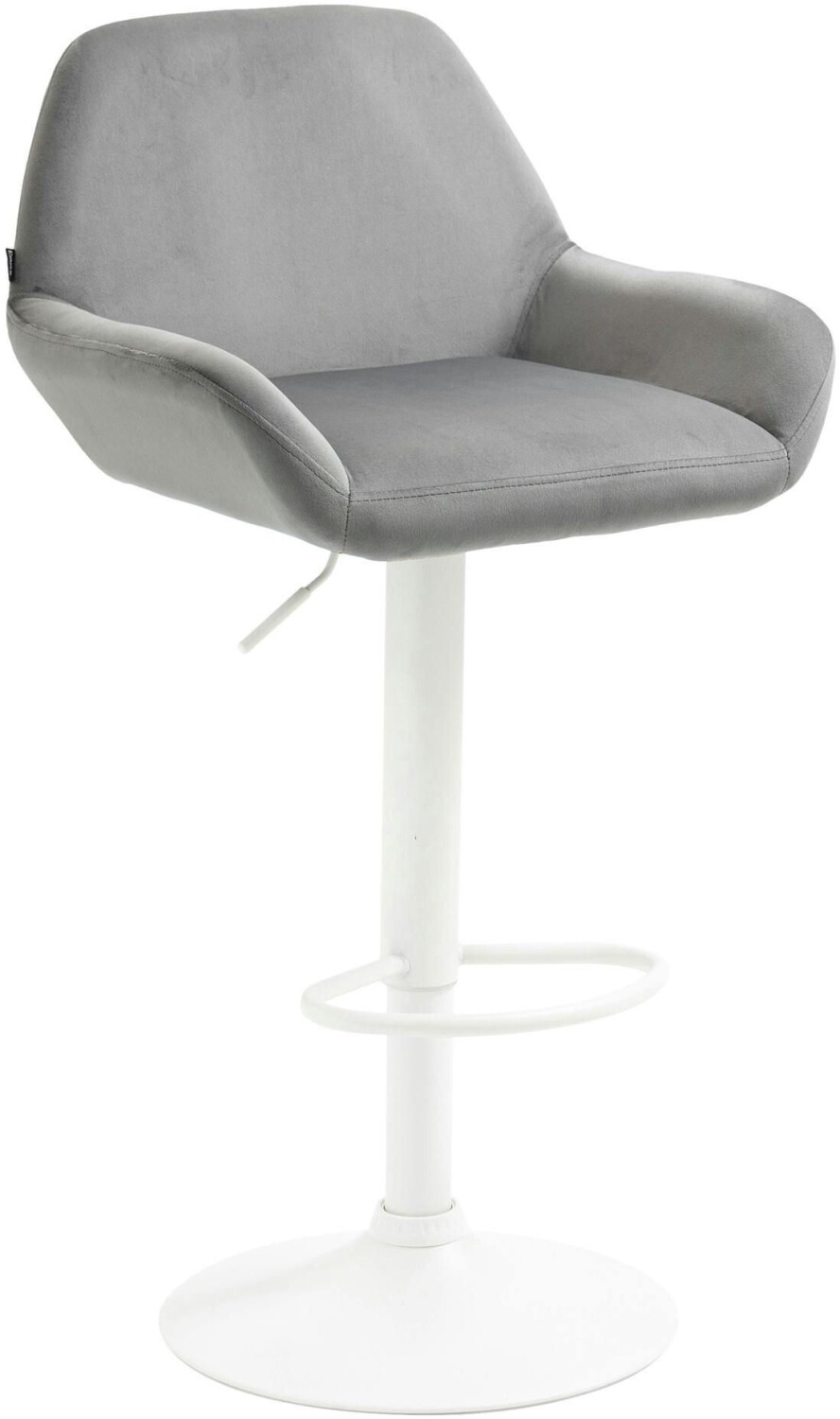 CLP Bar stool Braga velvet white gray (320907)