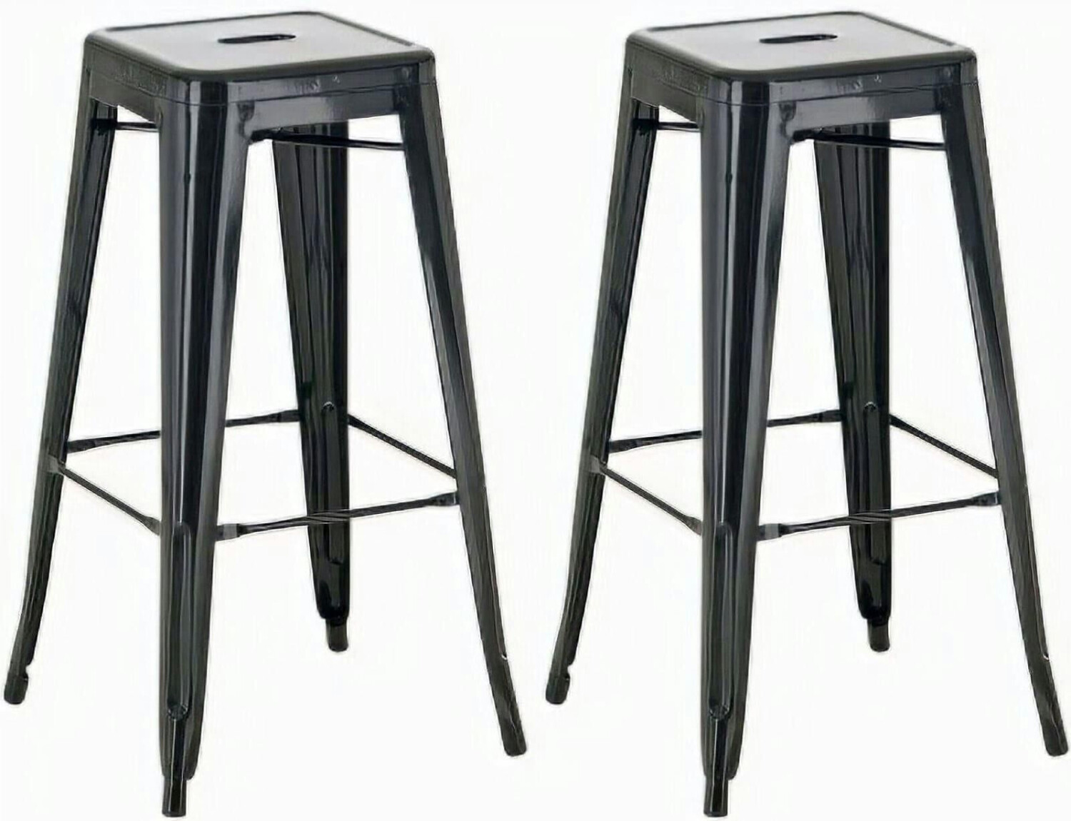 CLP Set of 2 bar stools Joshua black (307612)
