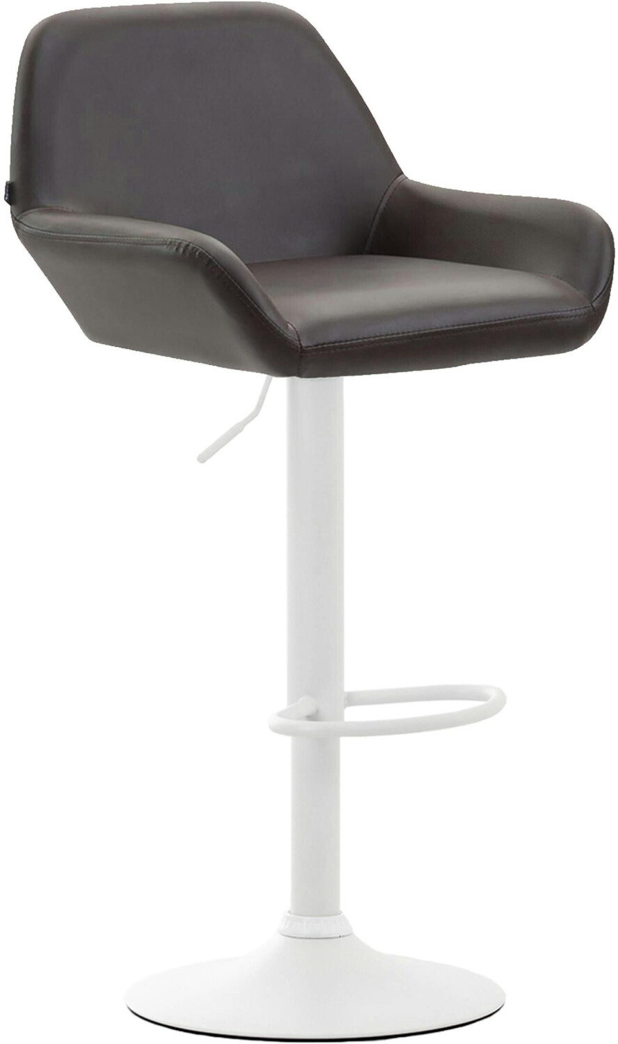 CLP Bar stool Braga artificial leather white brown (314520)