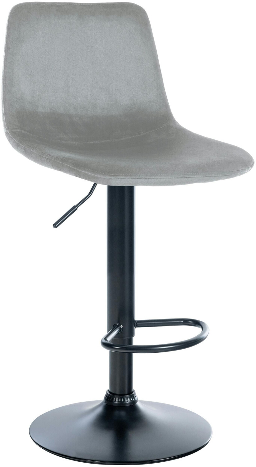 CLP Bar stool Divo velvet black gray (321703)