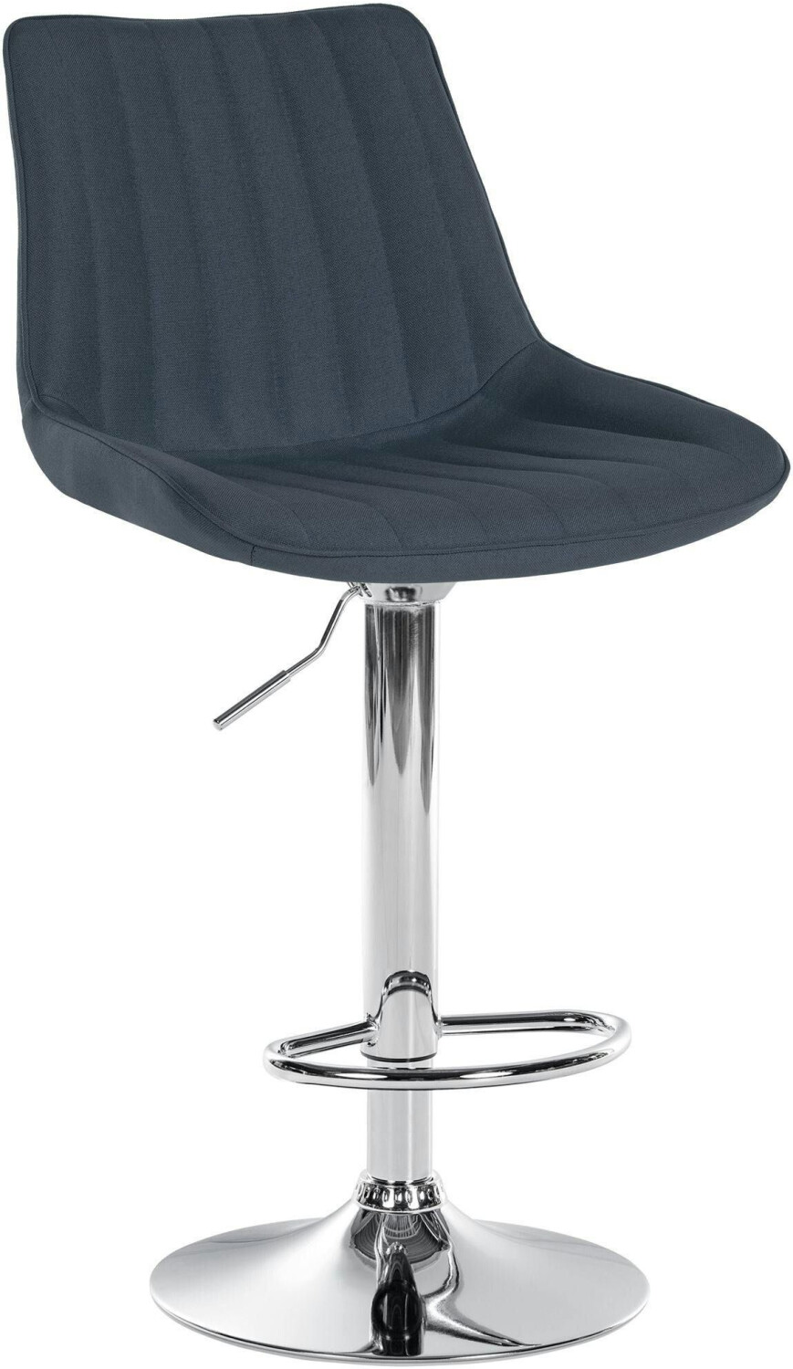 CLP Bar stool Toni fabric chrome dark gray (321546)