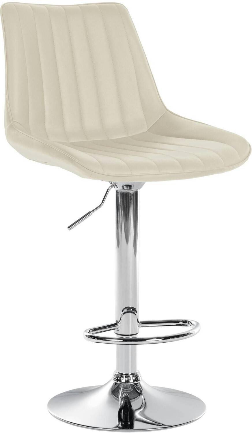 CLP Bar stool Toni imitation leather chrome cream (321528)