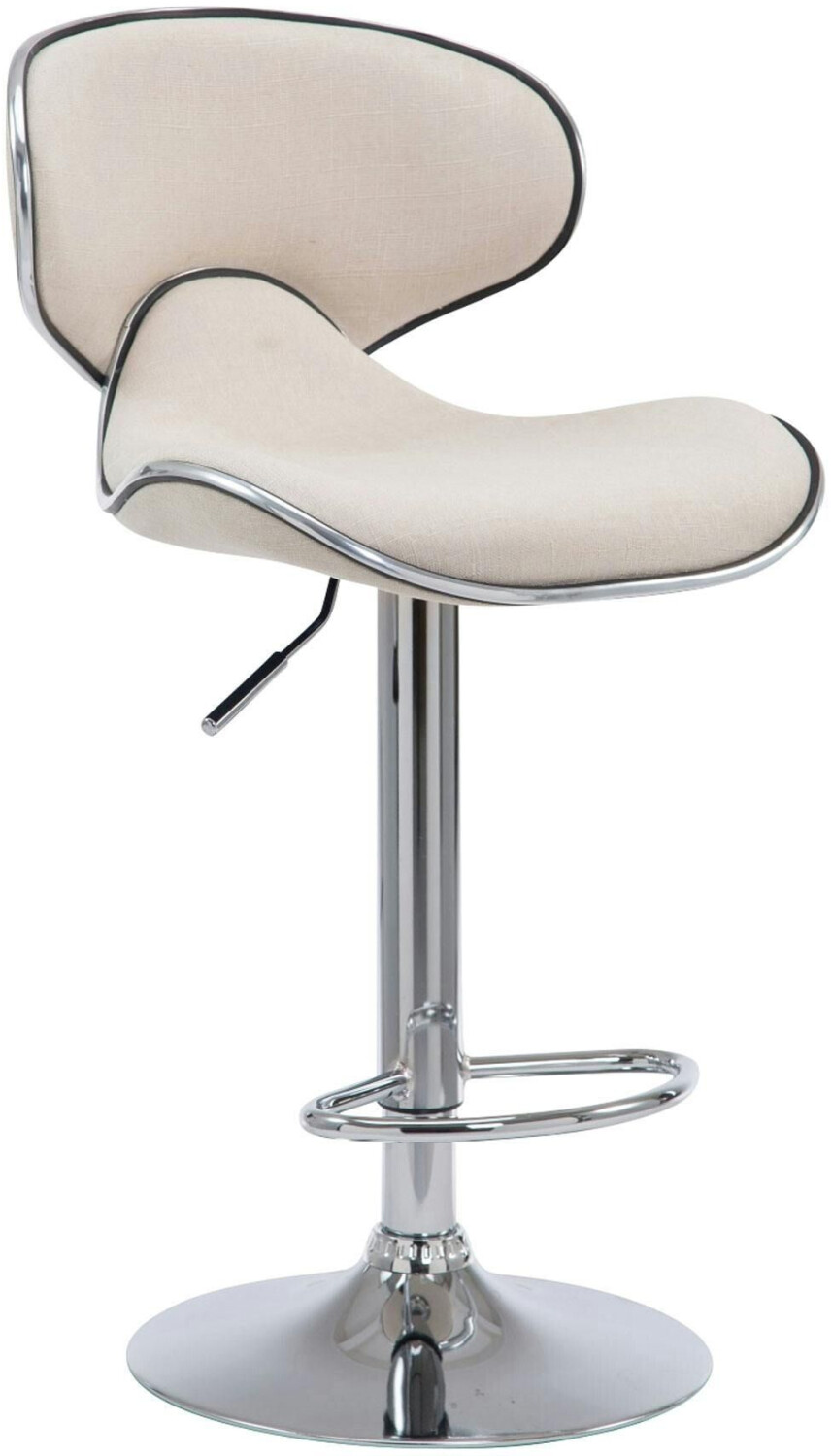 CLP Bar stool Las Vegas V2 fabric chrome cream (101802204)