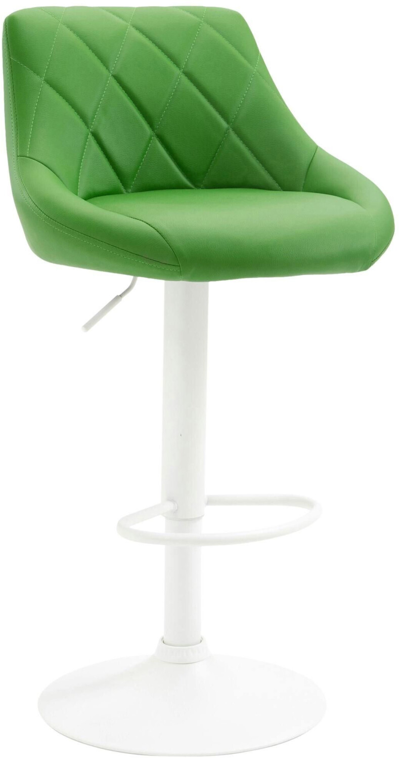 CLP Bar stool Lazio artificial leather white green (321766)