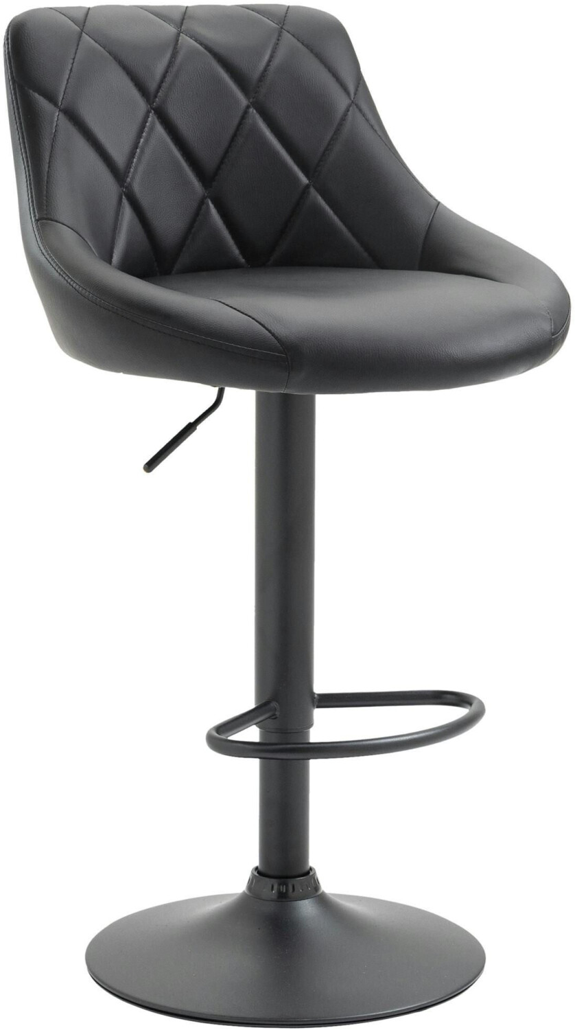 CLP Bar stool Lazio imitation leather black black (321760)