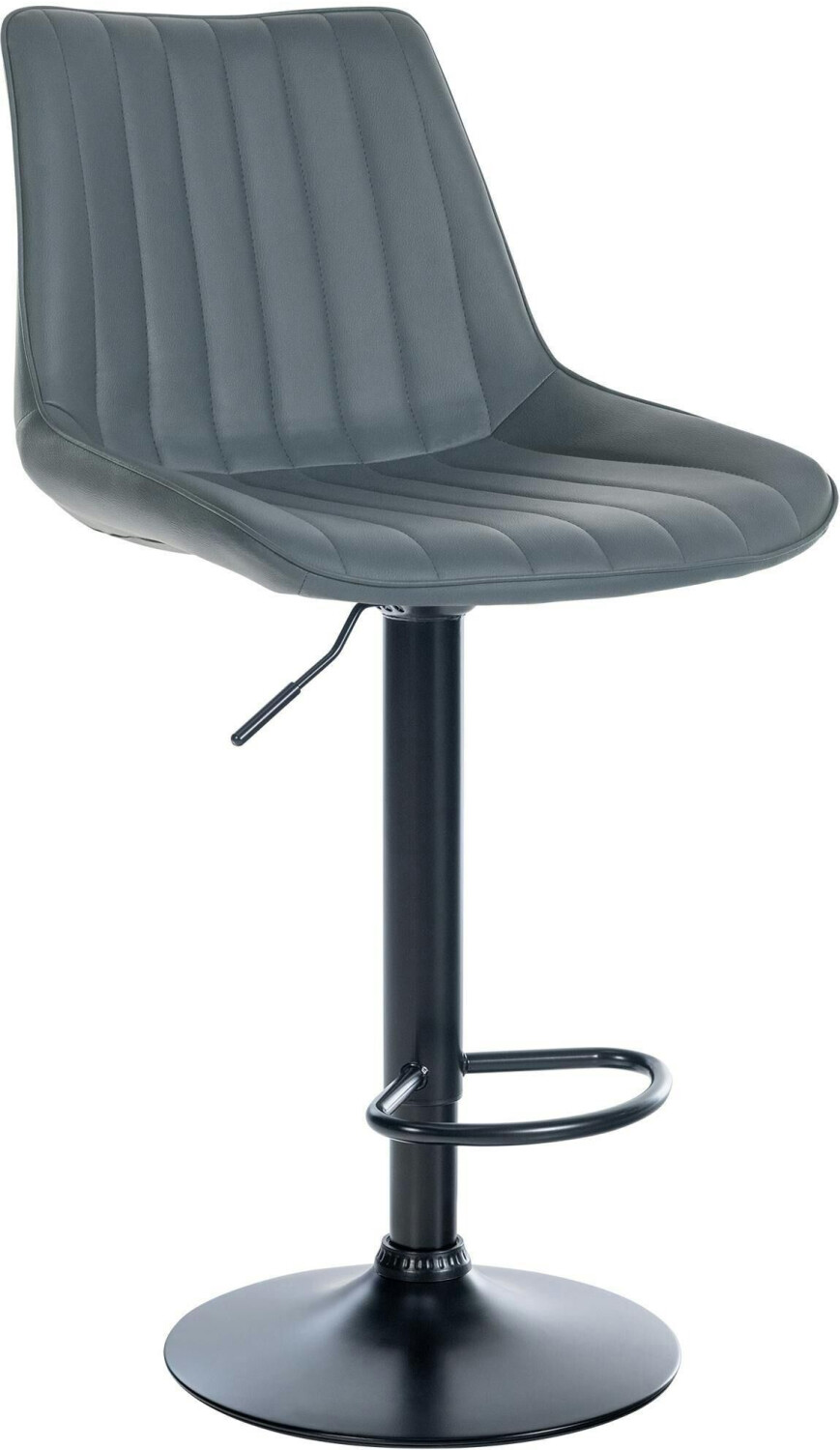 CLP Bar stool Toni imitation leather black gray (321522)