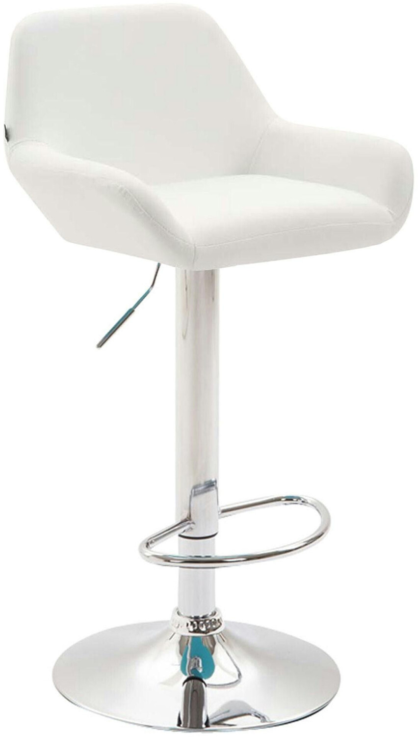 CLP Bar stool Braga artificial leather chrome white (308996)