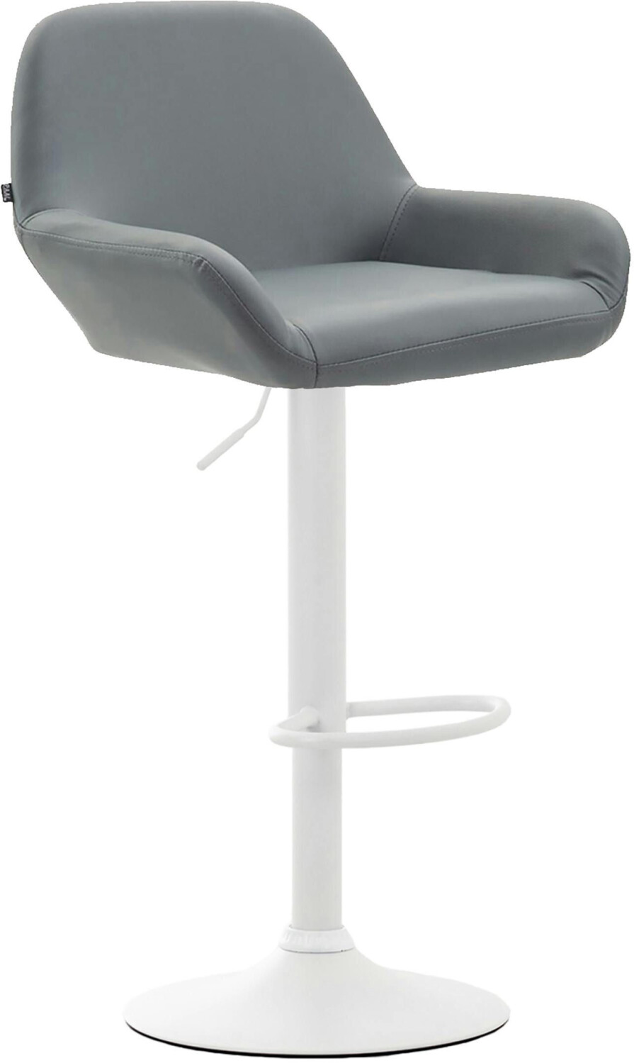 CLP Bar stool Braga artificial leather white gray (314518)