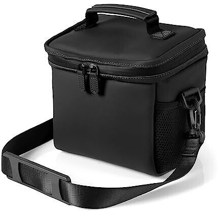 MegaGear Pu Leather Hand & Shoulder Camera Bag with Adjustable Shoulder Strap (Black)