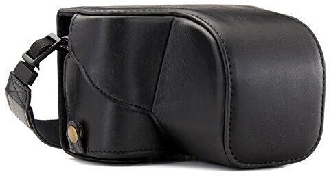 MegaGear MG984 Ever Ready Leather Case and Strap with Battery Access for Sony Alpha A6300/A6000 Camera - Black