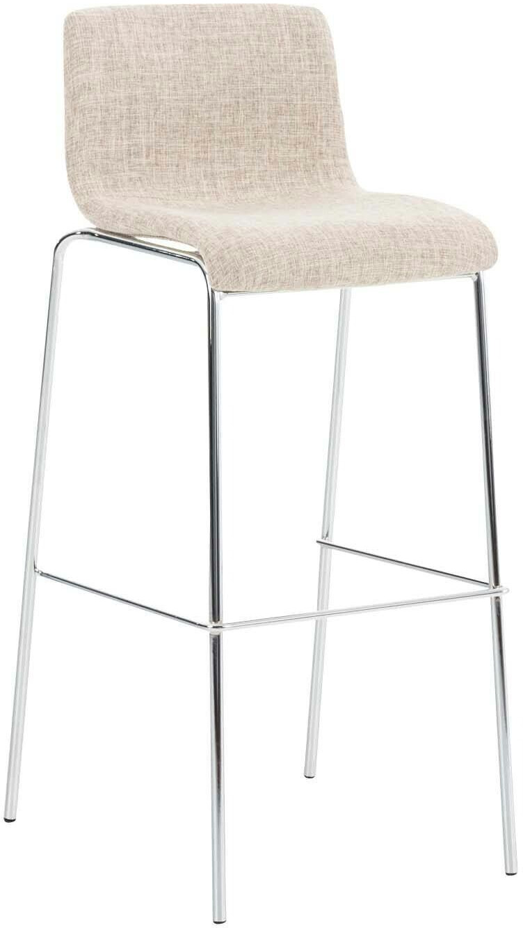 CLP Bar stool Hover fabric 4-foot frame chrome cream (301327)