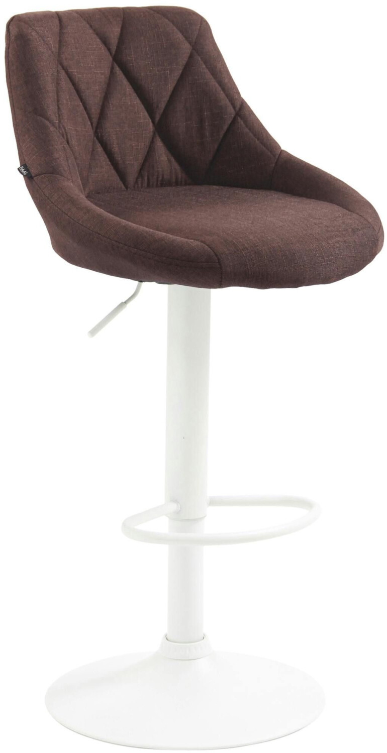 CLP Bar stool Lazio fabric white brown (321783)