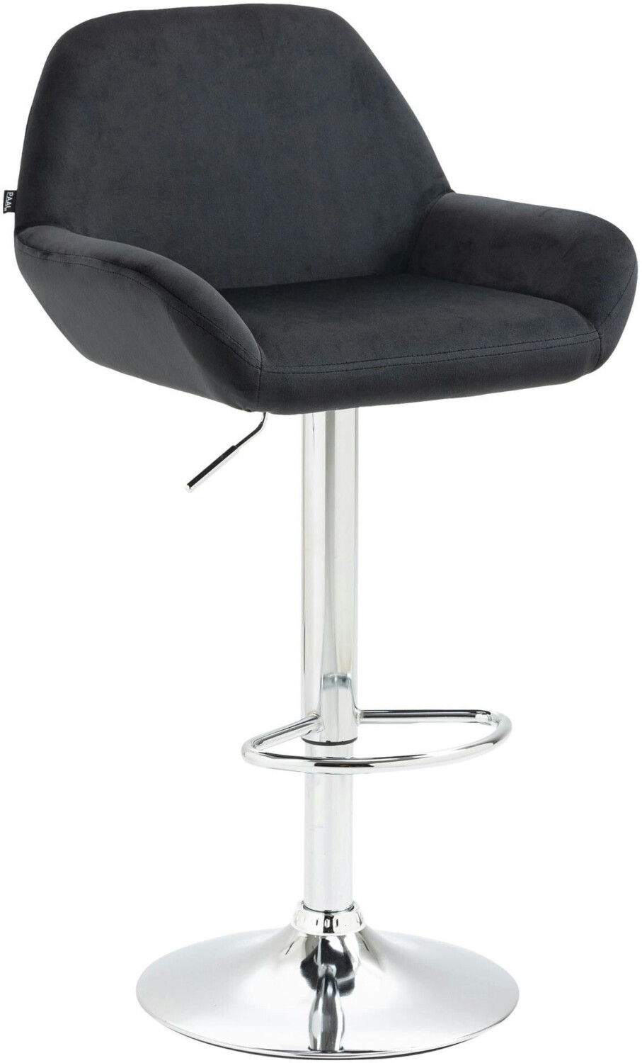 CLP Bar stool Braga velvet chrome black (320896)