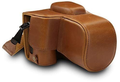 MegaGear MG1537 Nikon Leather Camera Case and Strap light brown