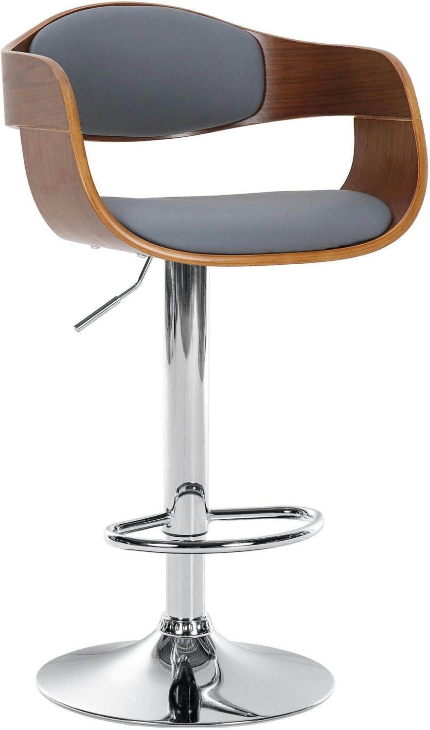 CLP Bar stool Kingston C faux leather walnut/gray (317165)