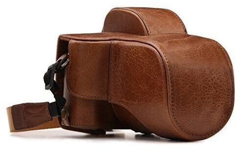 MegaGear MG1340 Ever Ready Genuine Leather Case and Strap with Battery Access for Fujifilm X-E3 Camera - Light Brown