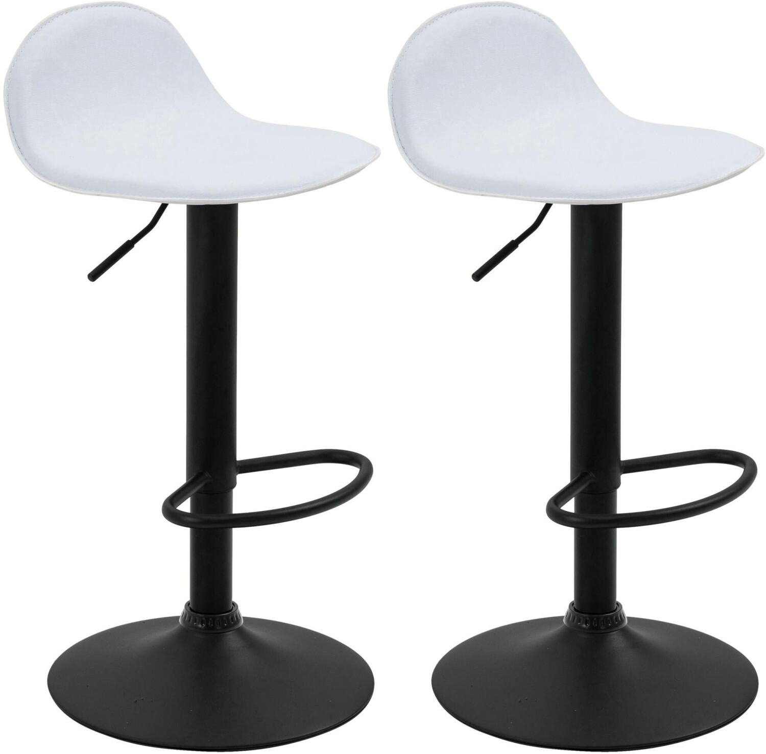 CLP Set of 2 bar stools Lana V2 black white (319865)