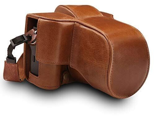 MegaGear MG1551 Ever Ready Genuine Leather Camera Case for Fujifilm X-T3 (XF23mm - XF56mm & 18-55mm Lens) - Brown